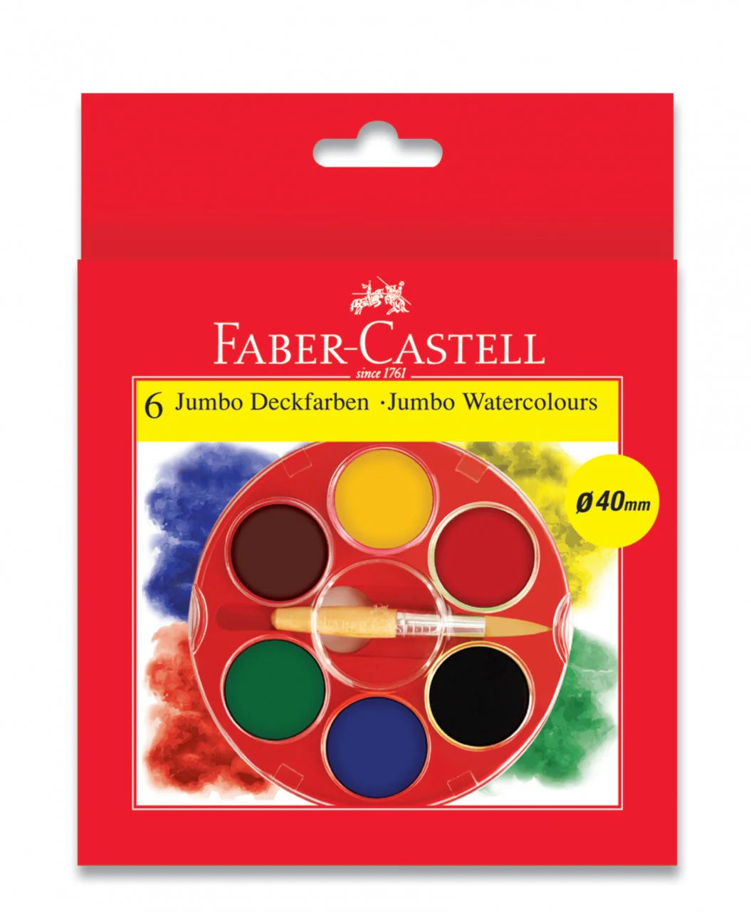 Faber-Castell Jumbo Watercolours (6 colors)