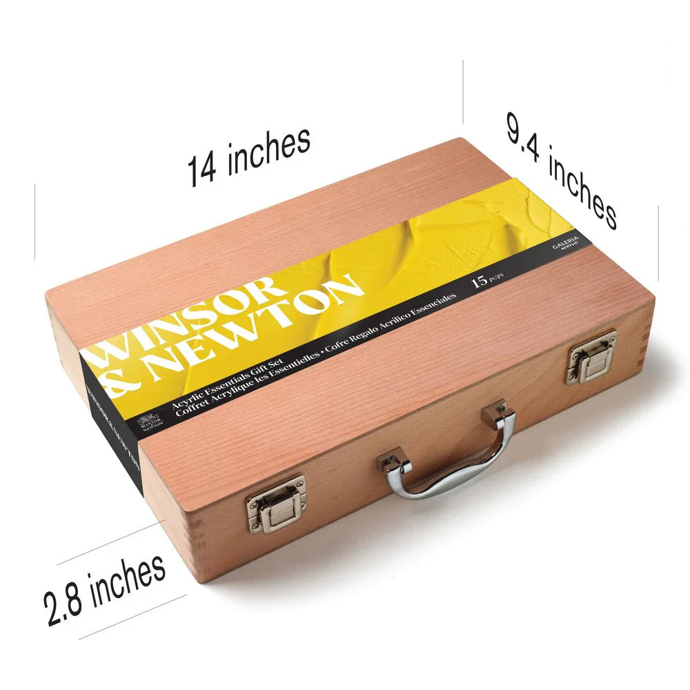 WINSOR & NEWTON GALERIA ACRYLIC COLOUR WOODEN SET 8X60ML