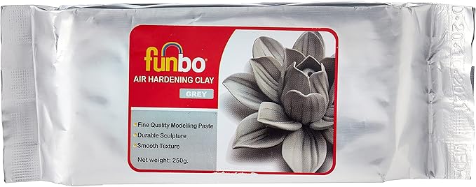 Funbo Air Hardening Clay 250 grams (Grey)