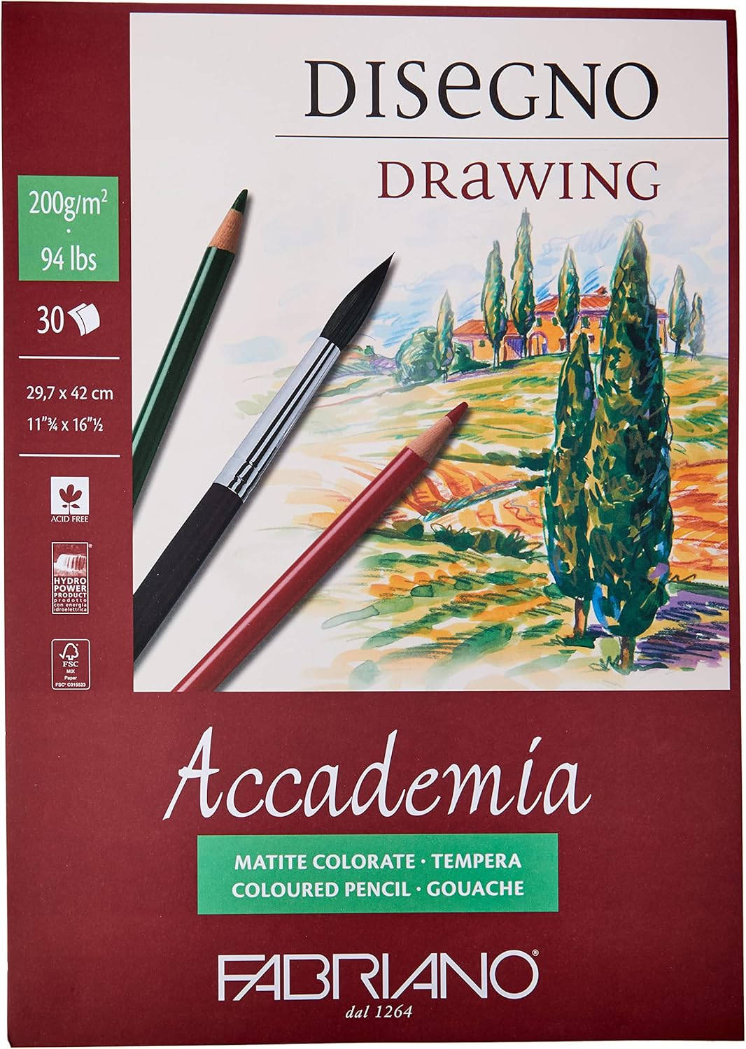 Fabriano Accademi Dess Drawing Paper A3 29.7 x 42 cm White (FB180)