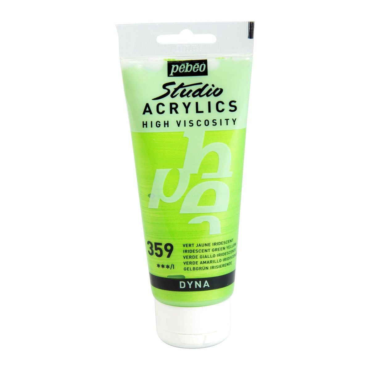 Pebeo - Acrylic Fine Studio Acrylics - Iridescent Green Yellow 100ml
