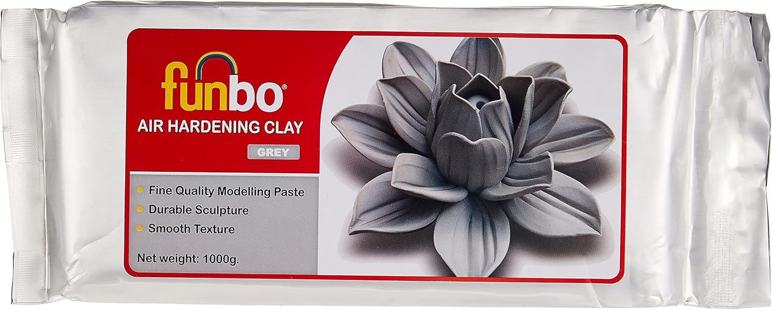 Funbo Air Hardening Clay 500 g, Grey
