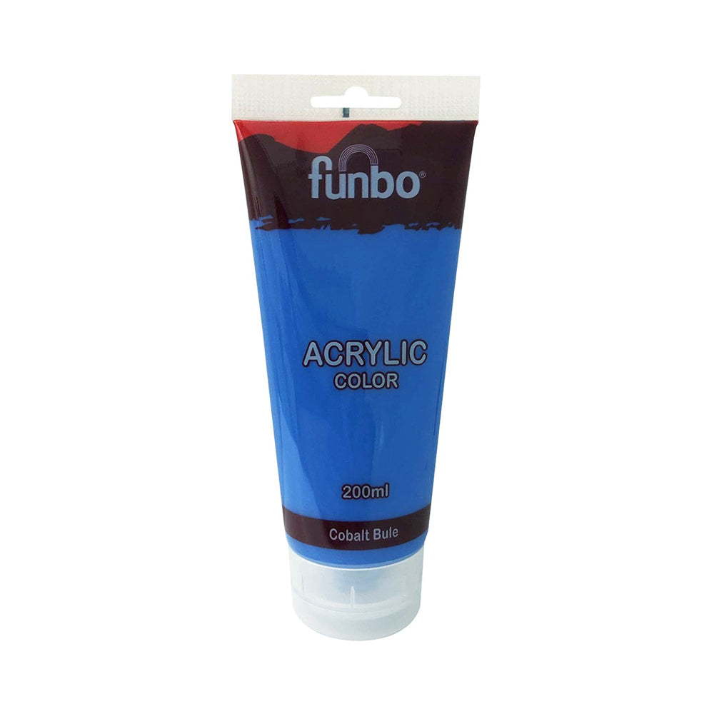 Funbo Acrylic Colour Paint Tube 200ml Cobalt blue