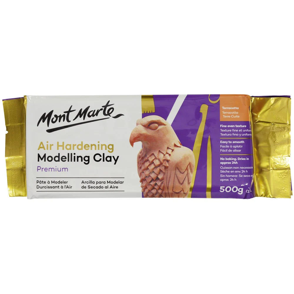 Air Hardening Modelling Clay Premium 500g (1.1lb) - Terracotta