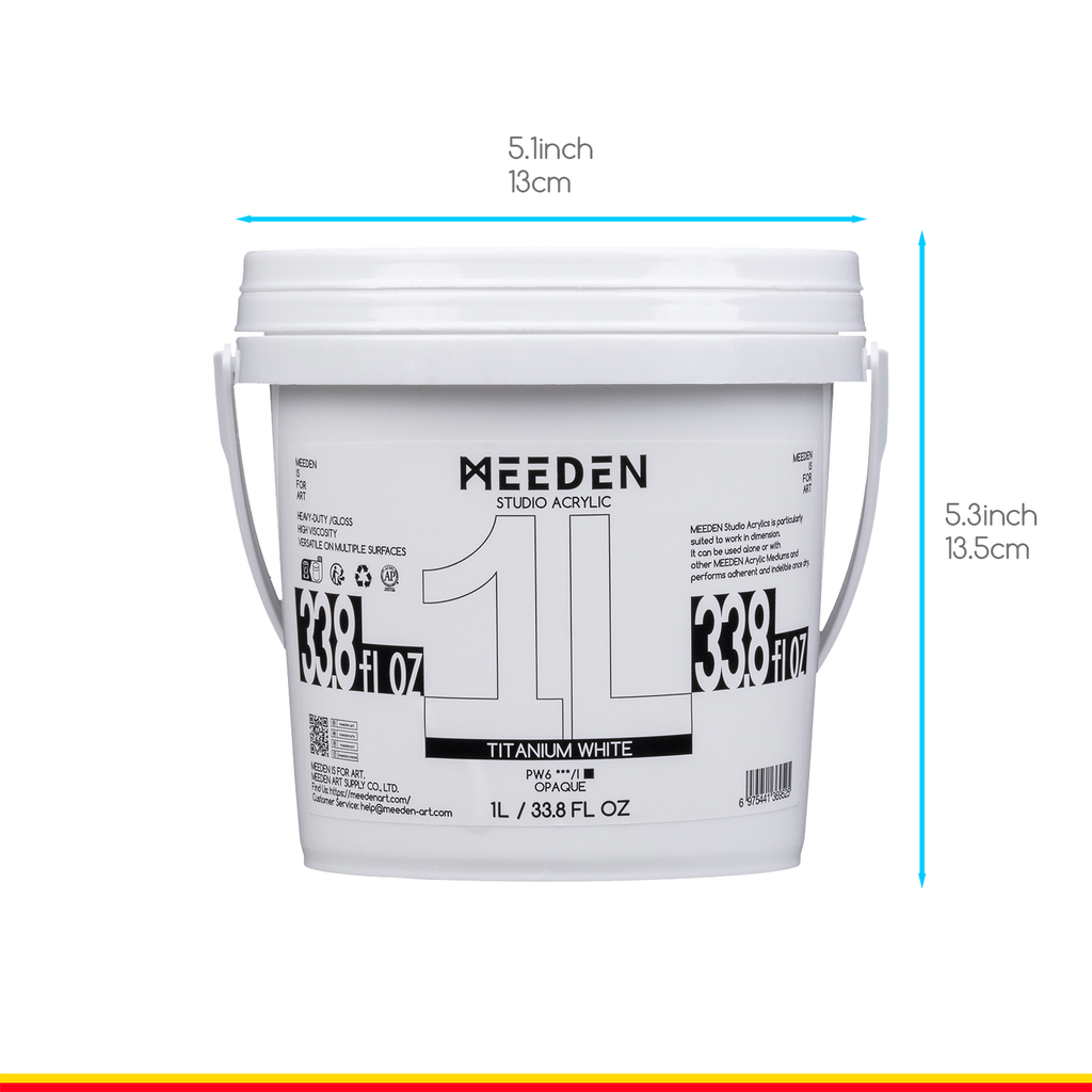 Meeden Heavy Duty Acrylic Paint 1 Litre Titanium White