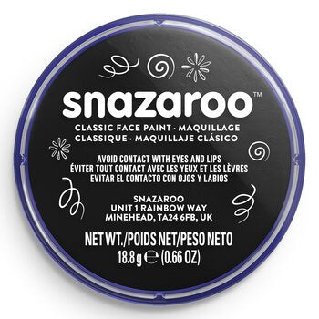 SNAZAROO FACE PAINT 18ML BLACK