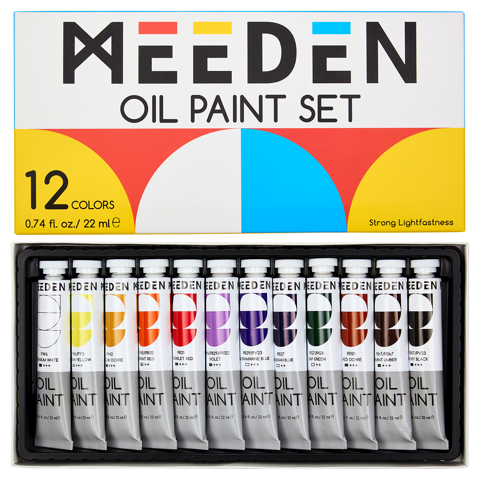 Meeden 12colors Oil Paint Set Volume: 22mL/tube
