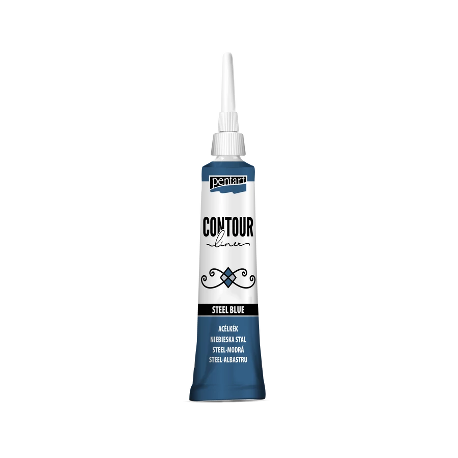 Pentart Contour Liner 20 Ml Steel