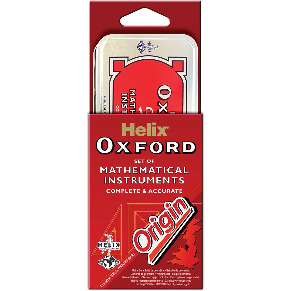 Helix Oxford Geometry Maths Set, Red