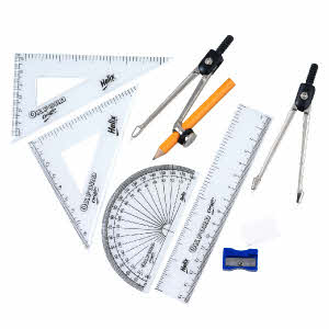 Helix Oxford Geometry Maths Set, Red