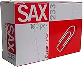 PAPER CLIP SAX 233 30MM 100PS BOX