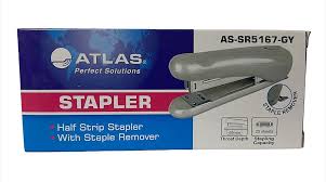 HalfStripMetalStapler W/StapleRemover GY