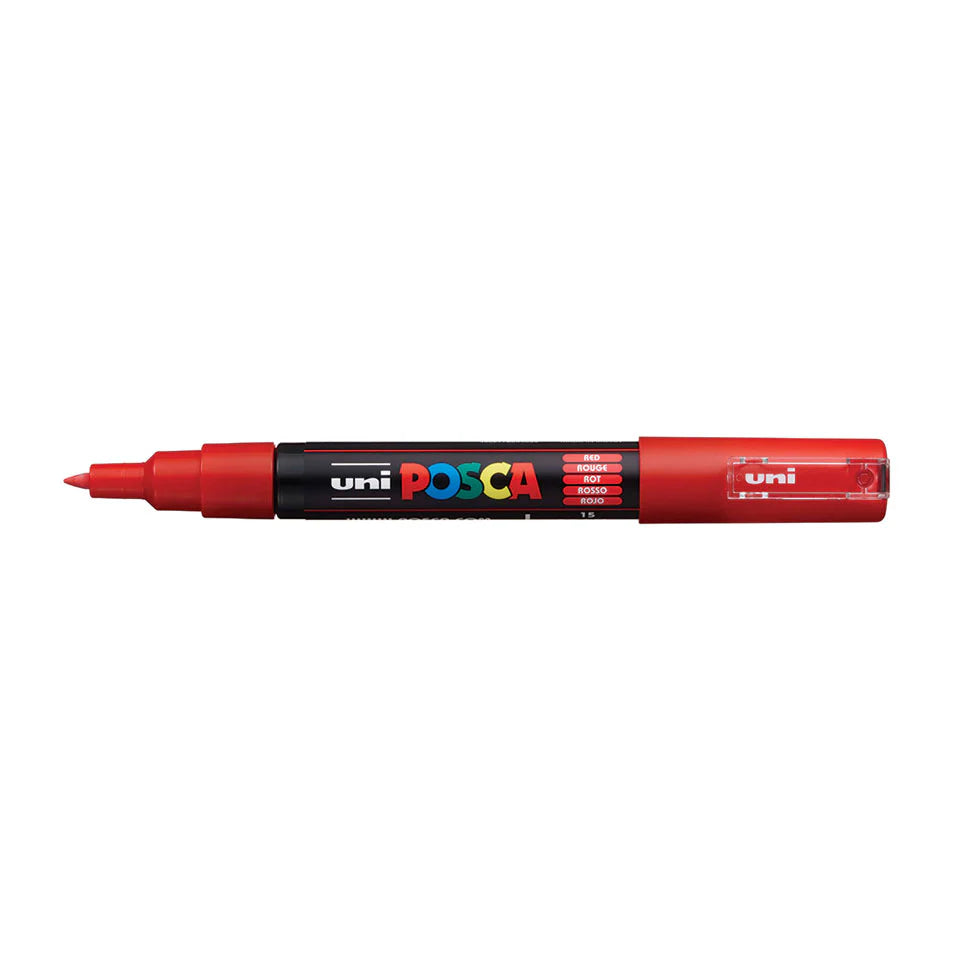 POSCA MARKER LINE WIDTH: 0.7 MM,  PC-1 RED