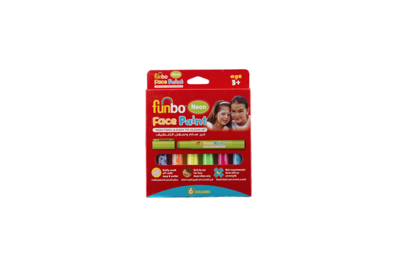 Funbo Neon Face Paint Color Sticks 6-Pack
