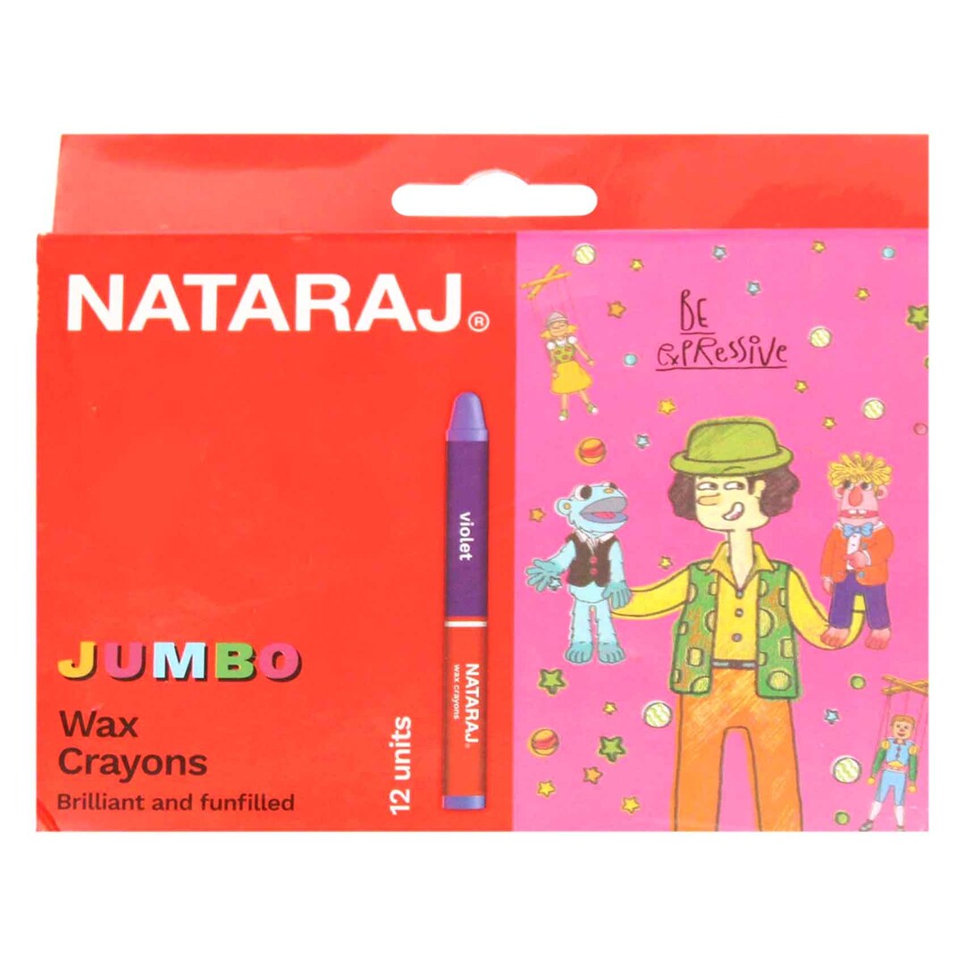 Nataraj Jumbo Round Wax Crayon 12 Pieces