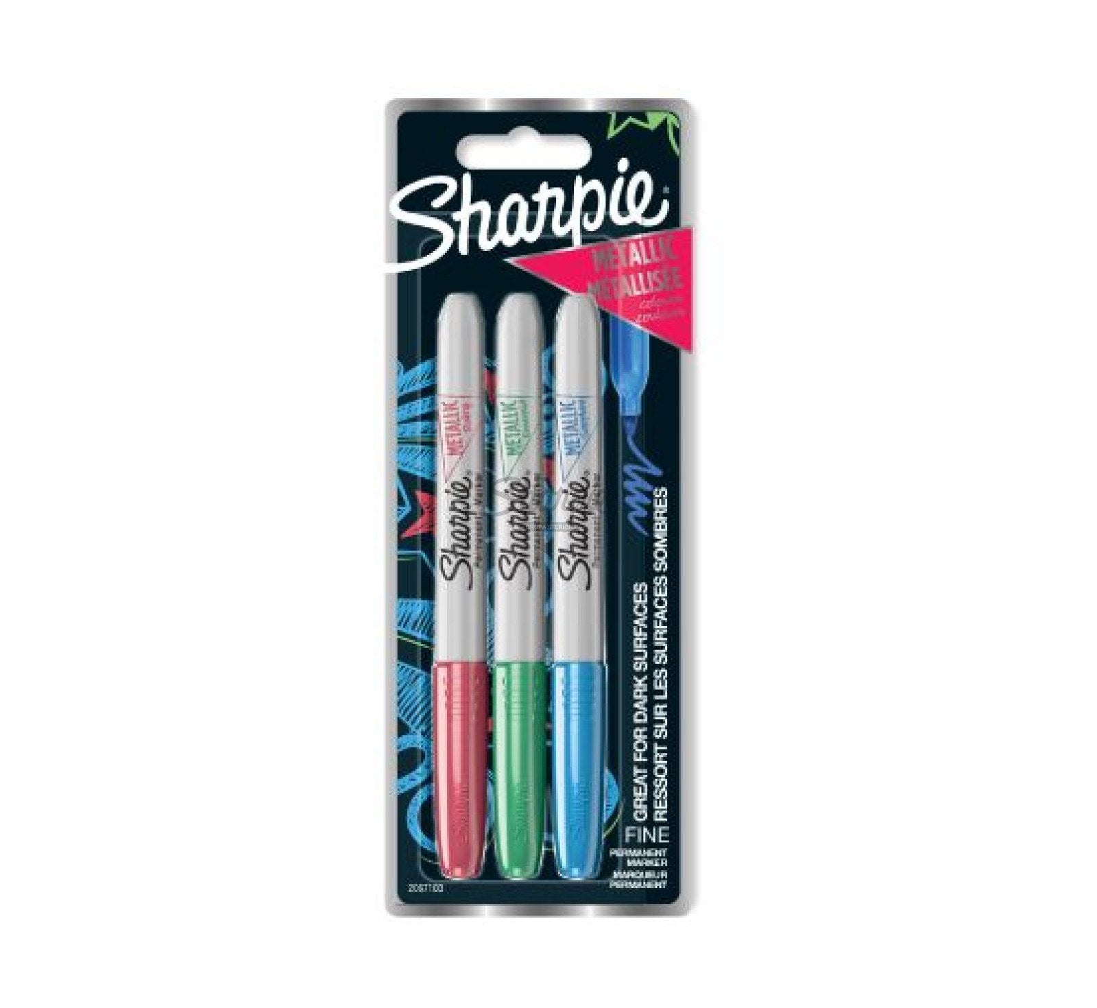 Sharpie Metallic Permanent Markers Fine Point 3 pcs.