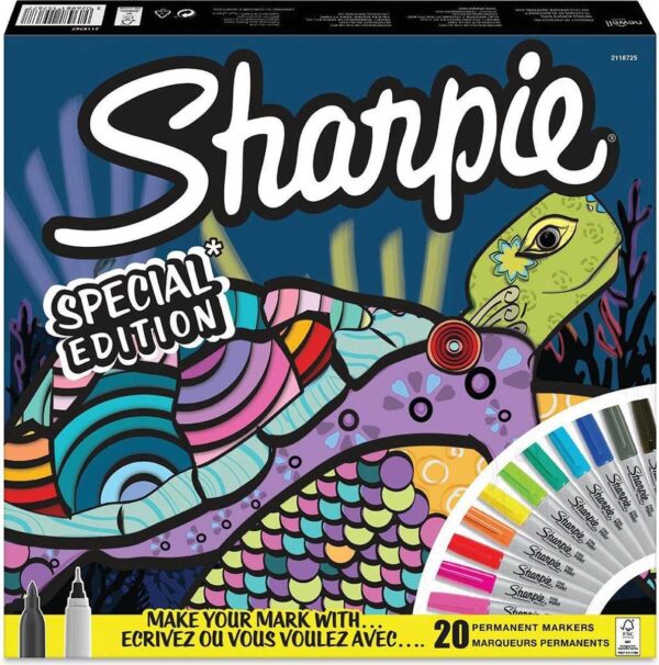 Sharpie Fine Point Highlighters 20 Pieces – Turtle Set