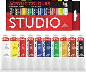 PHOENIX Acrylic Paint Set, 10x22ml Tubes