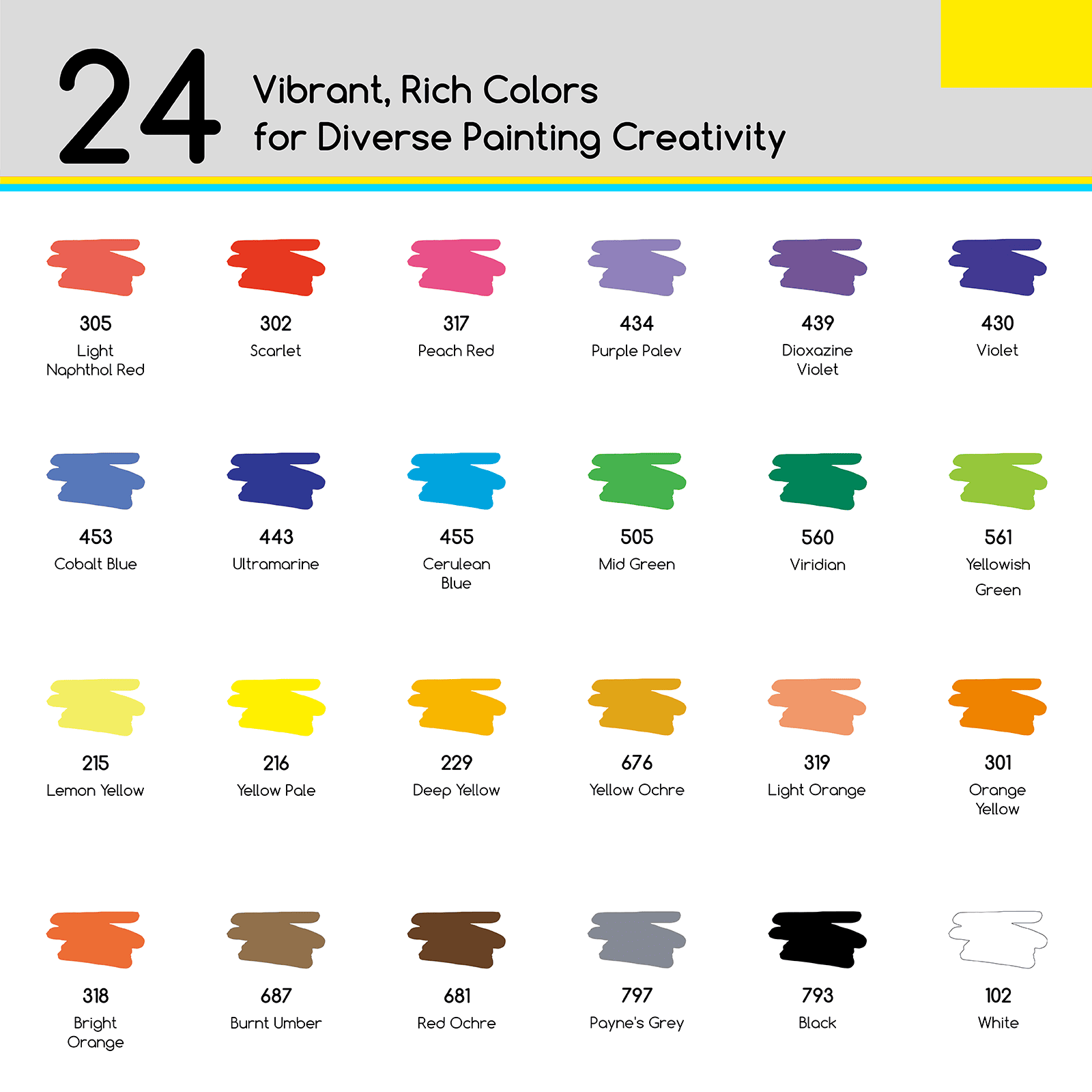MEEDEN Acrylic Markers Brush Tip 24 colors