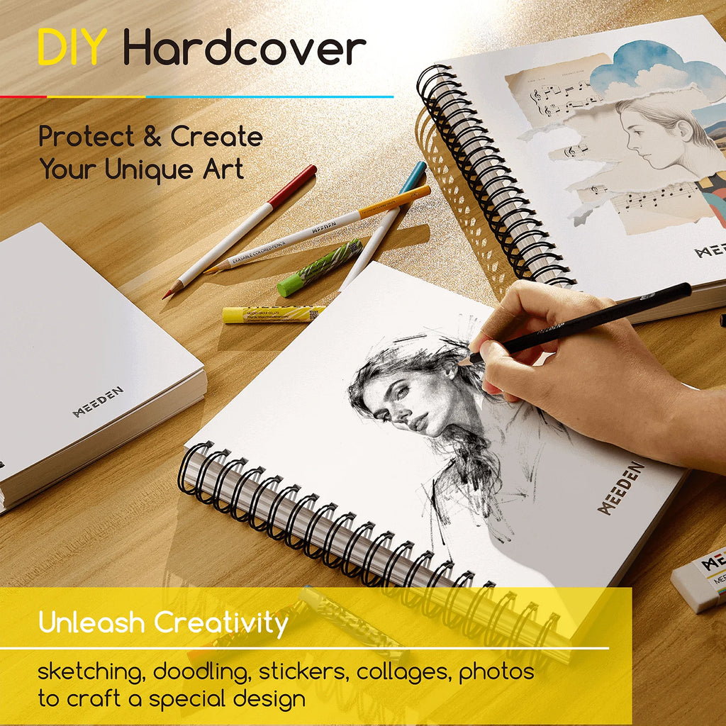 MEEDEN Artist Sketchbook Paper Pad with Heavy Weight Paper 9X12 Inch/22.9x30.5cm 60 Sheet