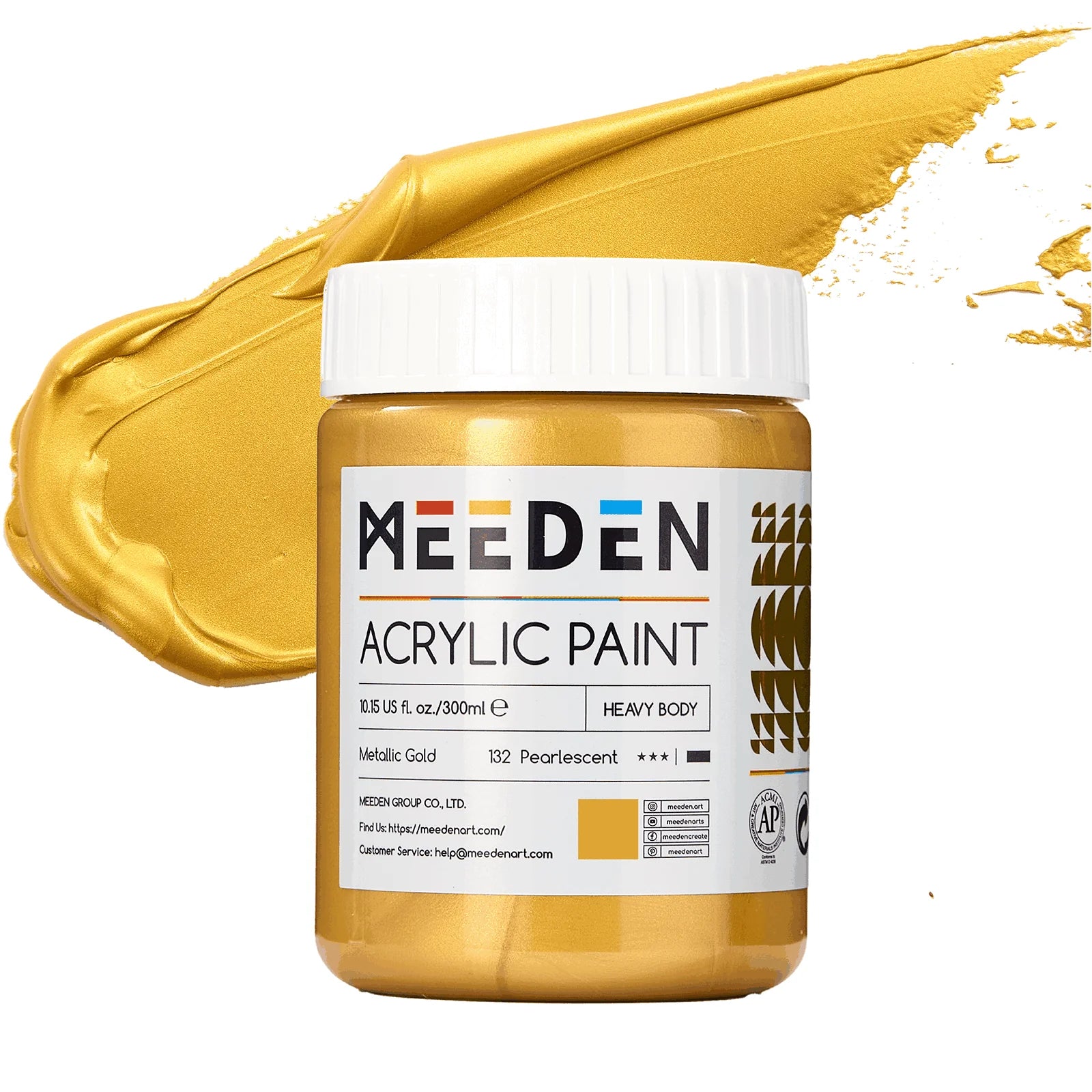 MEEDEN Gold Heavy Body Acrylic Paint 300ml/10oz