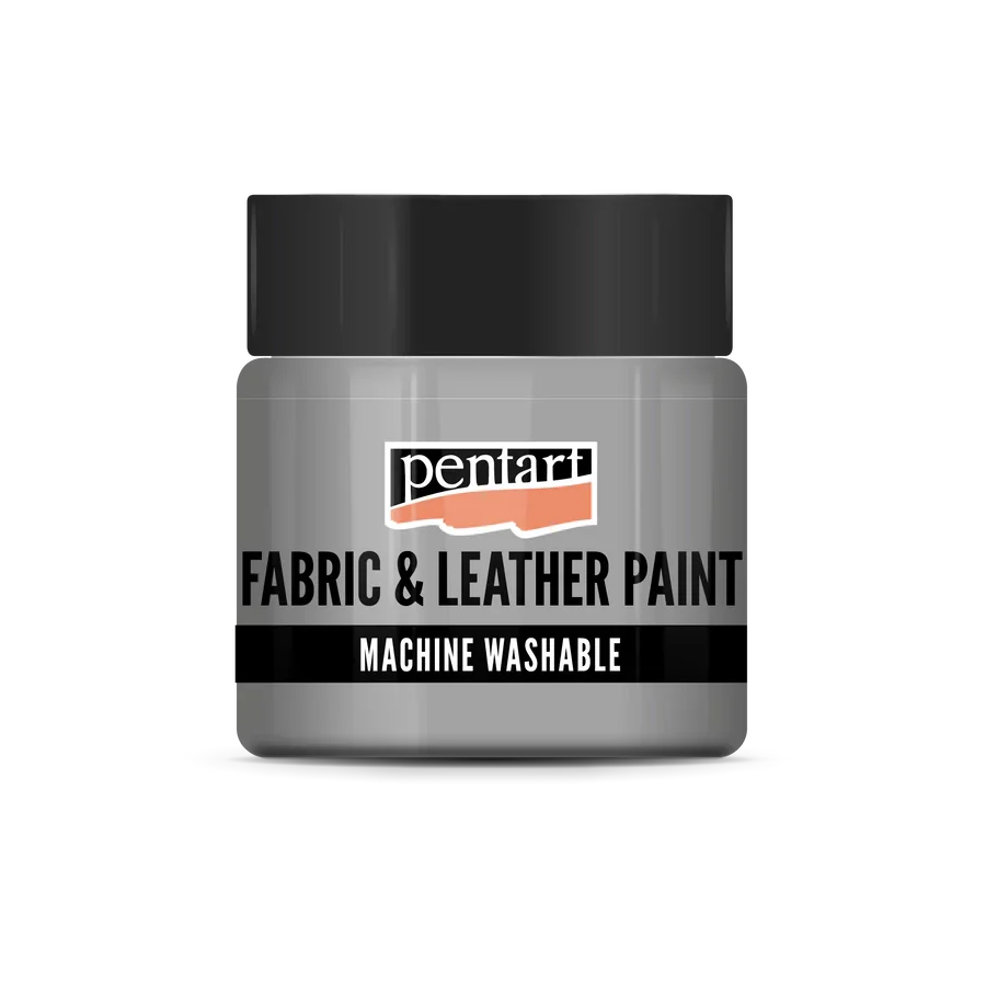 Fabric and leather paint 50 ml glittering silver