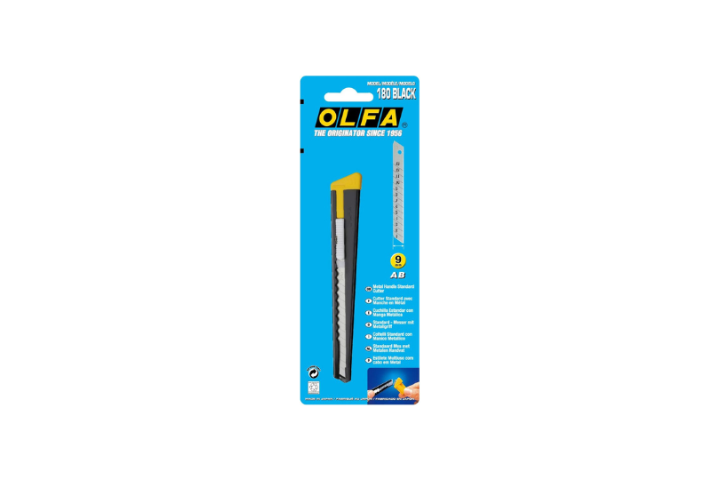 OLFA STANDARD CUTTER 180 BLACK 9MM