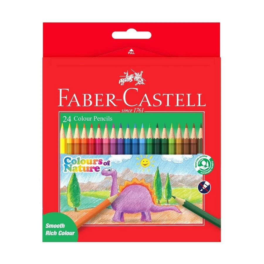 FABER CASTELL NATURAL COLOR PENCILS PACK OF 24 PCS