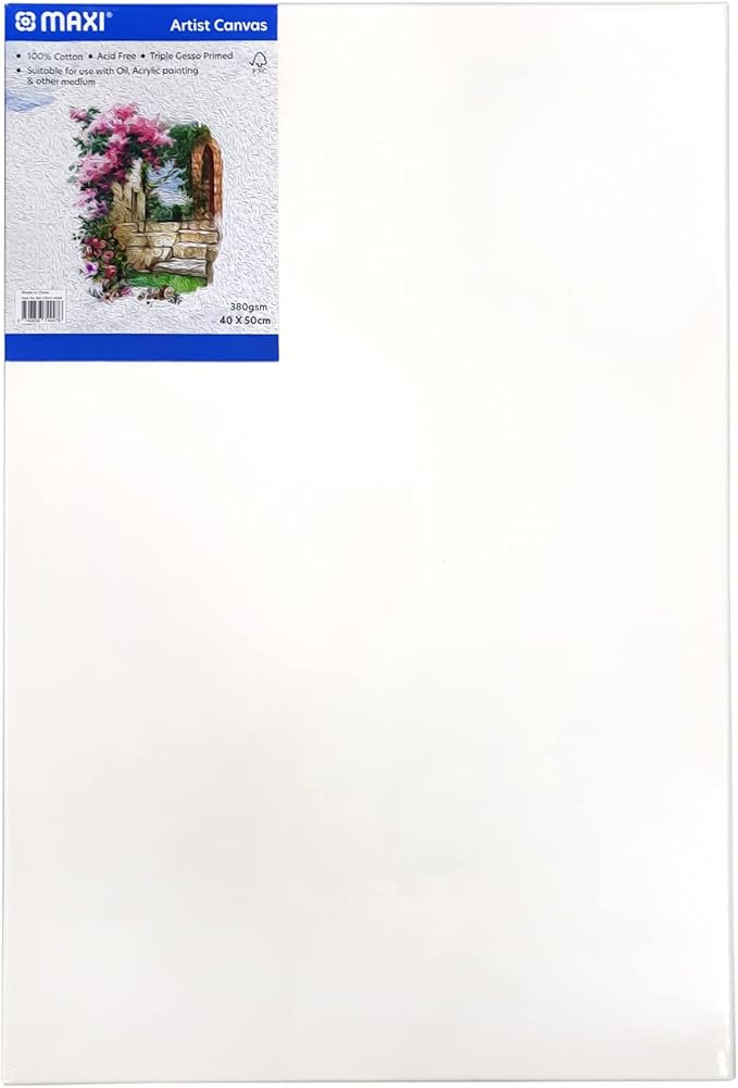MAXI Stretched Painting Canvas 380 Gsm 40x50cm