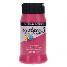 Daler-Rowney System 3 Original Acrylic Colours 500ml - Process Magenta