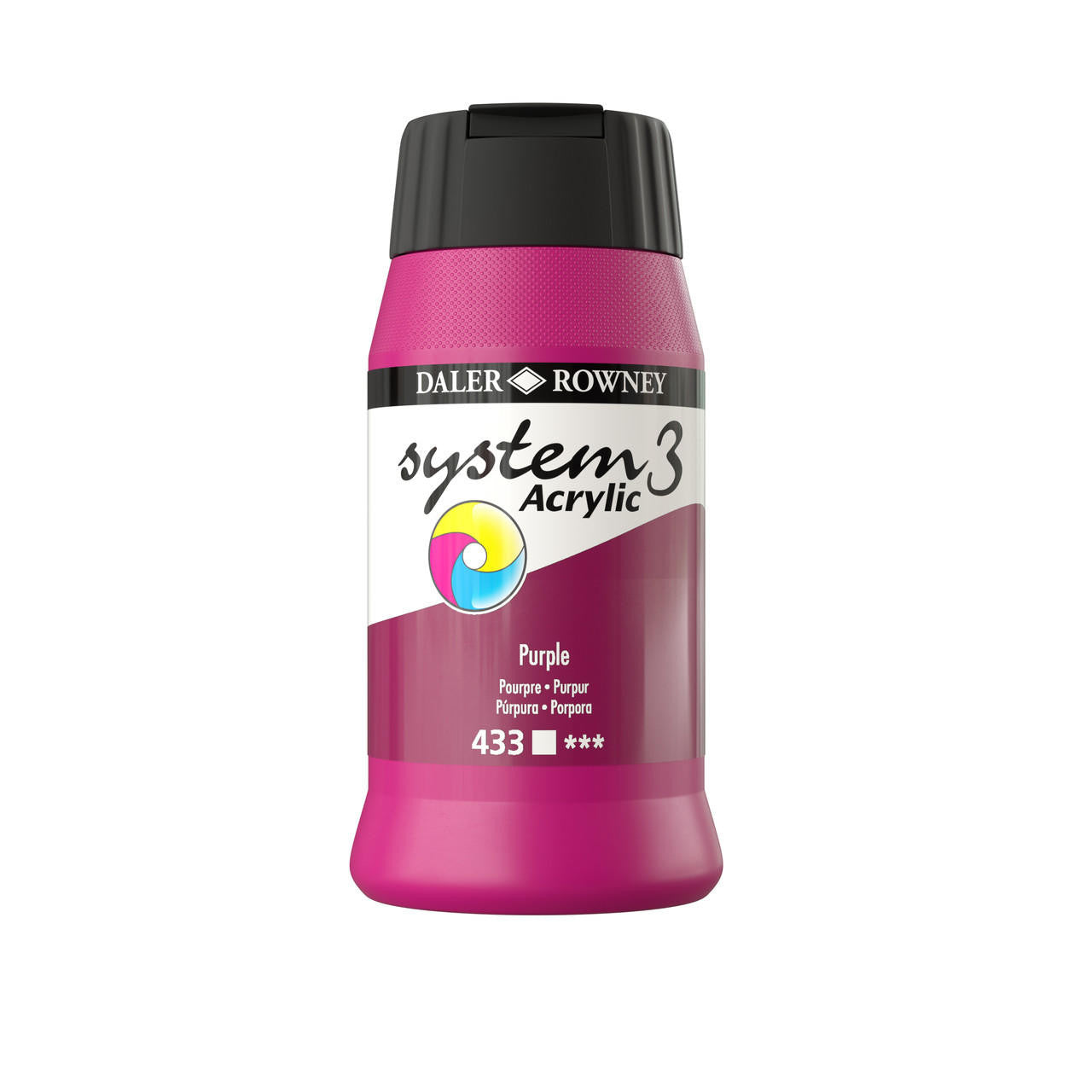 Daler-Rowney System 3 Original Acrylic Colours 500ml - Purple