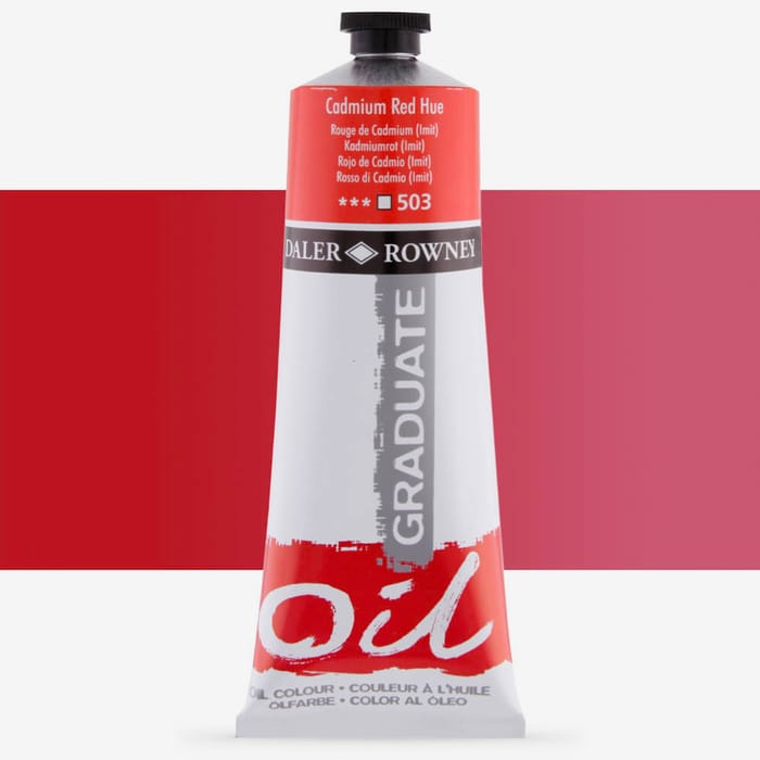 Daler-Rowney Graduate Oil Paint 200ml  Cadmium Red Hue