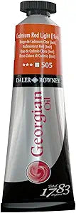Daler Rowney Georgian Oil Paint Cadmium Red Light Hue 38ml Tube