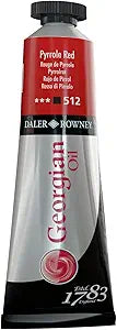 Daler Rowney Georgian Oil Paint Pyrrole Red 38ml Tube