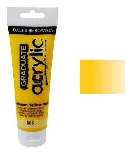 Daler-Rowney Graduate Acrylic Paint 120ml Cadmium Yellow Hue