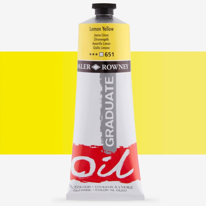 Daler-Rowney Graduate Oil Paint 200ml Lemon Yellow
