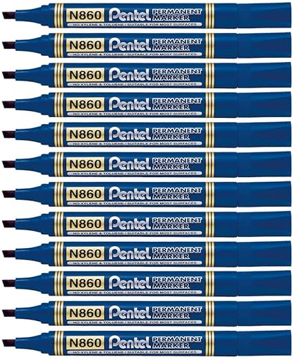 Pentel Permanent Marker Chisel Tip Blue