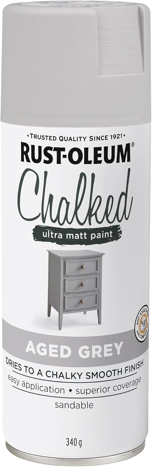 Rust-Oleum Chalked Ultra Matte Spray Paint Aged Grey 340 grm