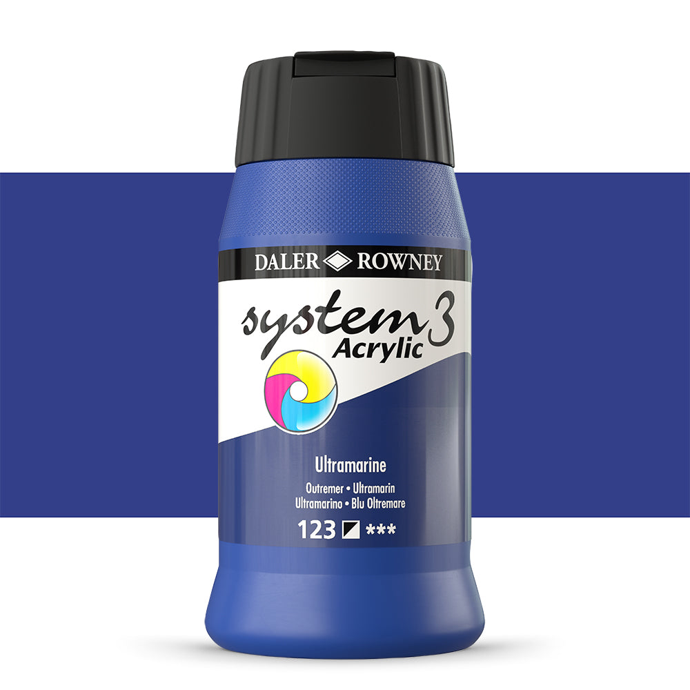 Daler-Rowney System 3 Original Acrylic Colours 500ml -Ultramarine