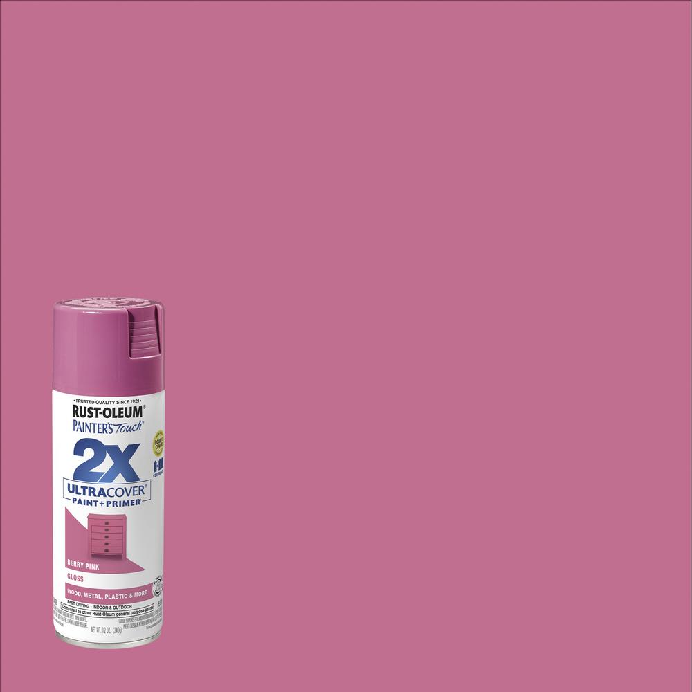 Rust-Oleum 2X Ultra Cover Spray Paint + Primer, Gloss Berry Pink