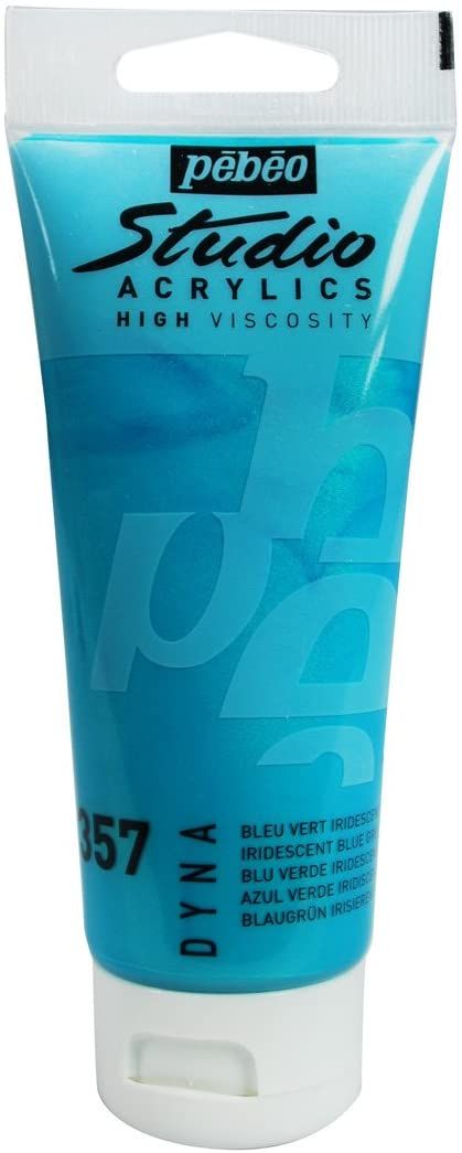 Pebeo Fine Acrylic, 100 ml - Iridescent Blue Green