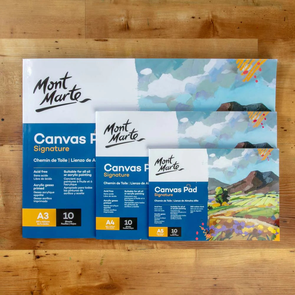 Mont Marte Canvas Pad Signature 10 Sheet A3 (11.7 x 16.5in)
