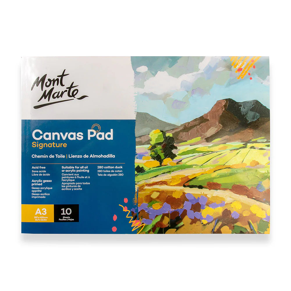 Mont Marte Canvas Pad Signature 10 Sheet A3 (11.7 x 16.5in)