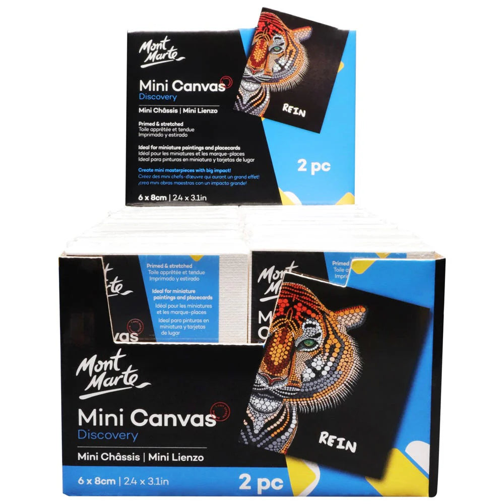 Mont Marte Mini Canvas Discovery 6x8cm (2.4 x 3.1in) 2pcs