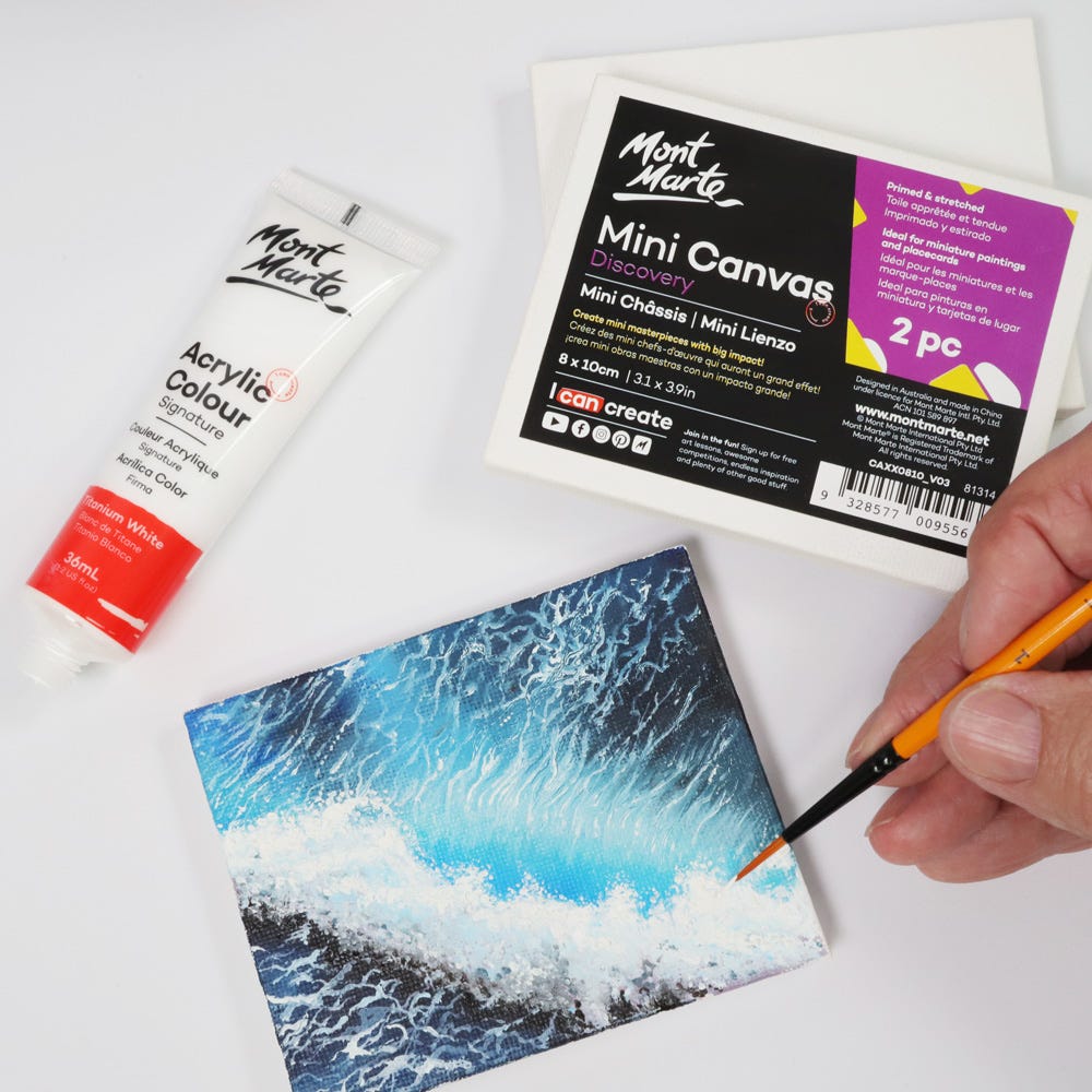 Mont Marte Mini Canvas Discovery 8 x 10cm (3.1 x 3.9in) 2pce