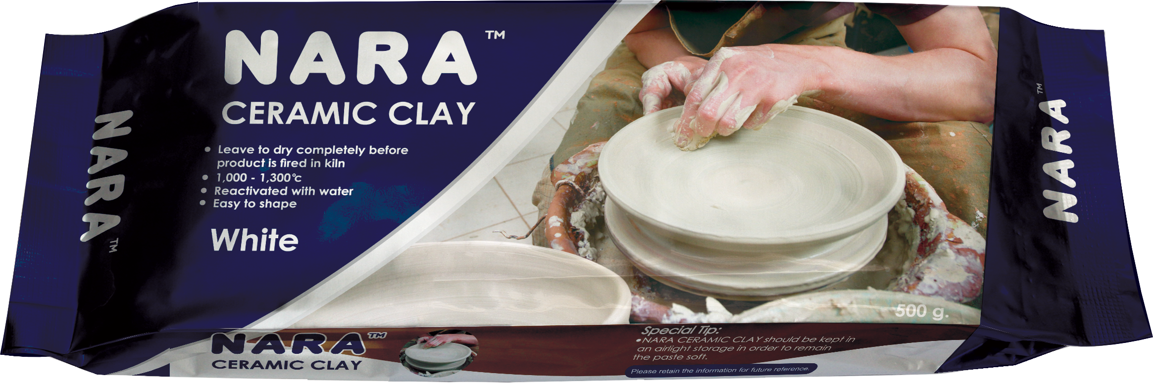 Nara White Ceramic Clay  500 Grm