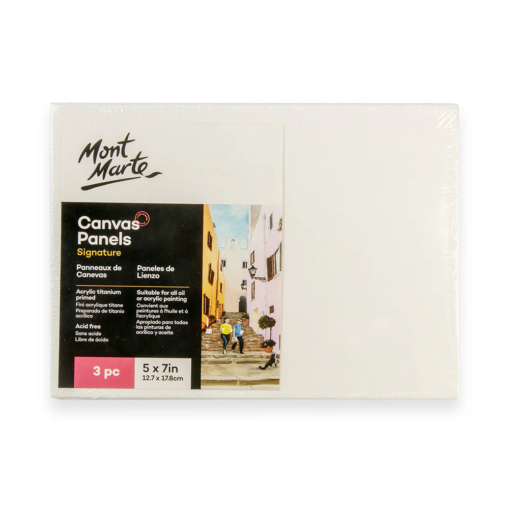 Mont Marte Canvas Panels Signature 3pc 12.7 x 17.8cm (5 x 7in)