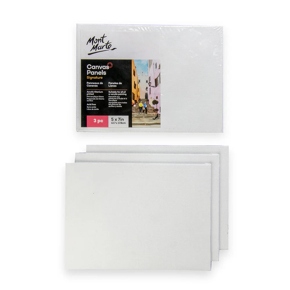 Mont Marte Canvas Panels Signature 3pc 12.7 x 17.8cm (5 x 7in)