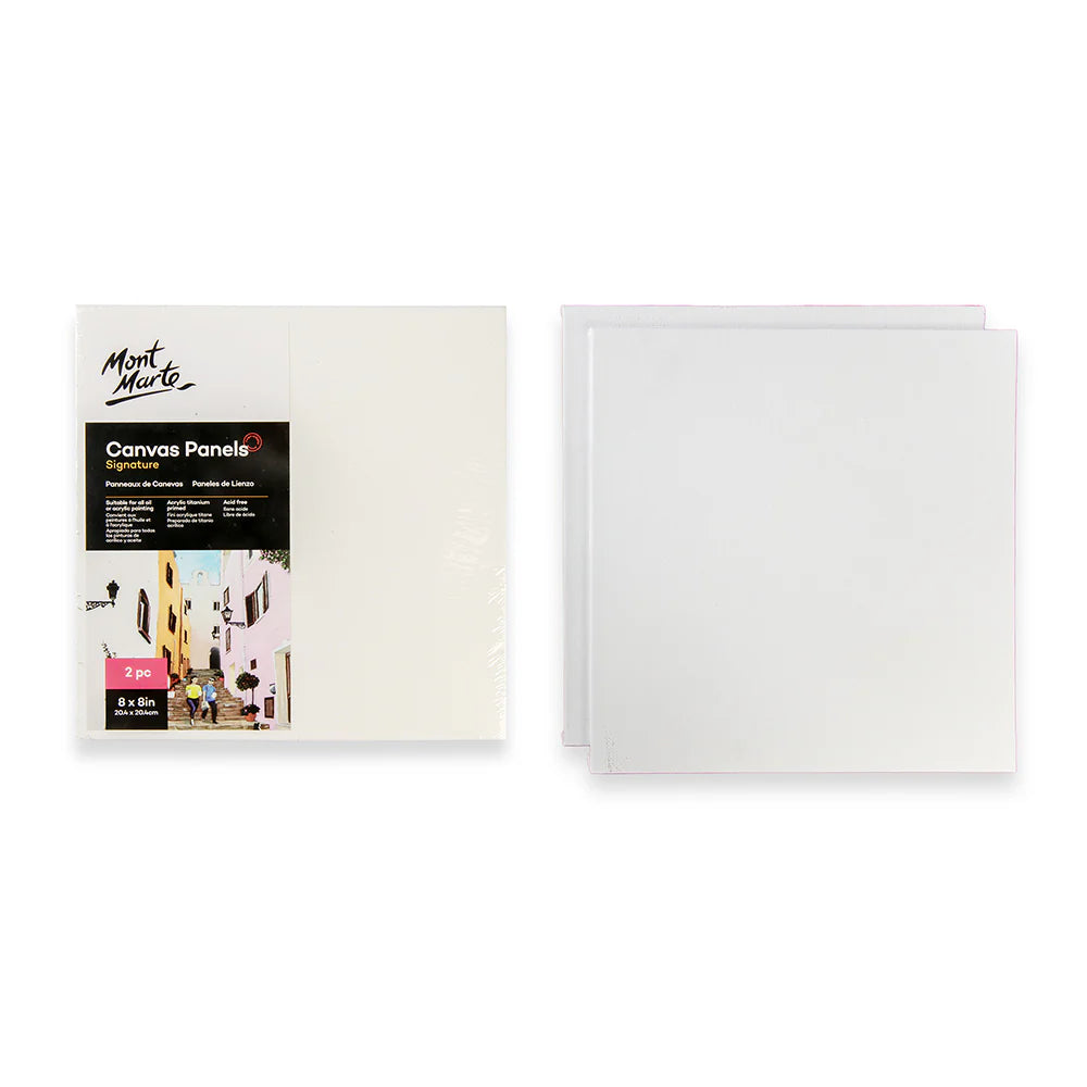 Mont Marte Canvas Panels Signature 2pc 20.4 x 20.4cm (8 x 8in)