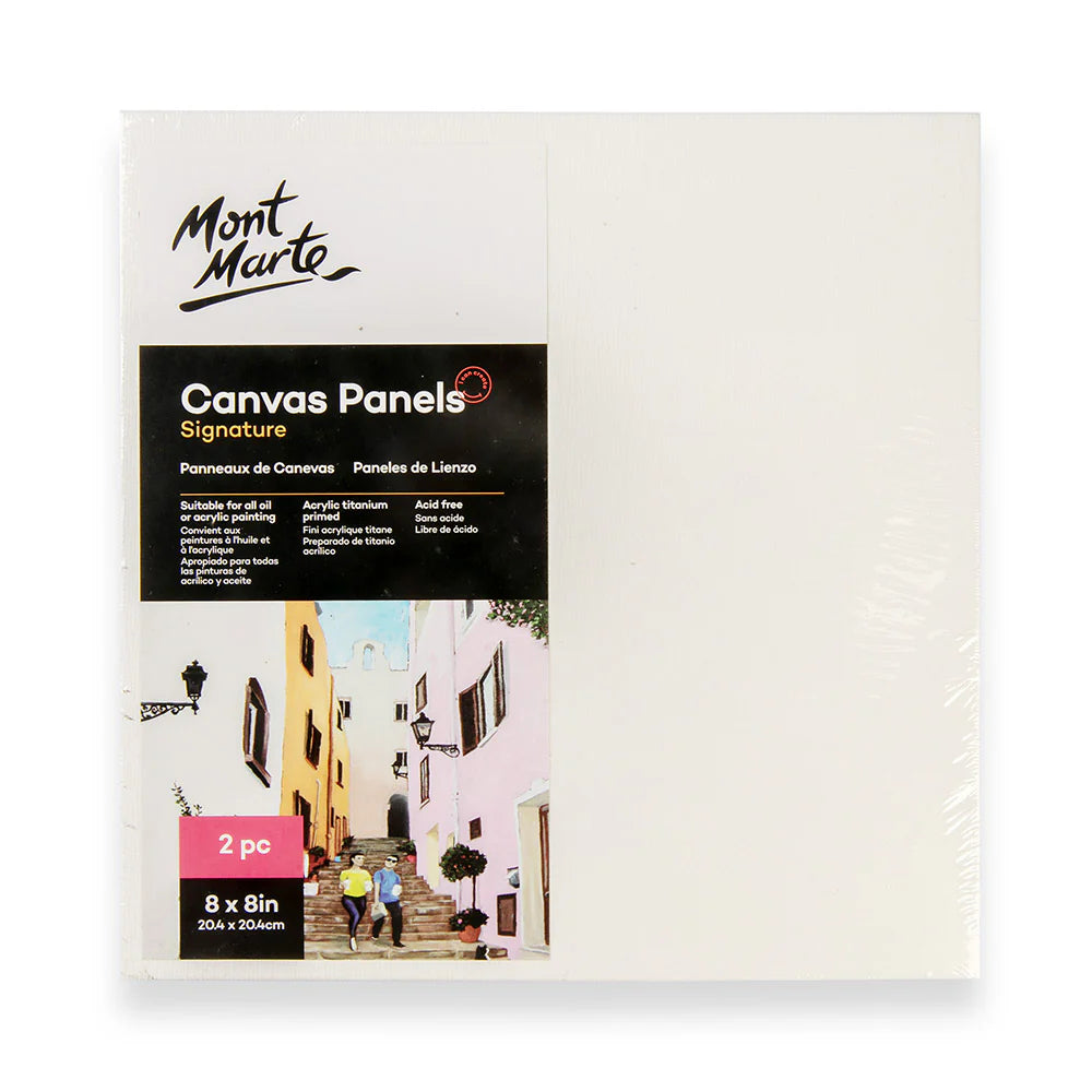 Mont Marte Canvas Panels Signature 2pc 20.4 x 20.4cm (8 x 8in)